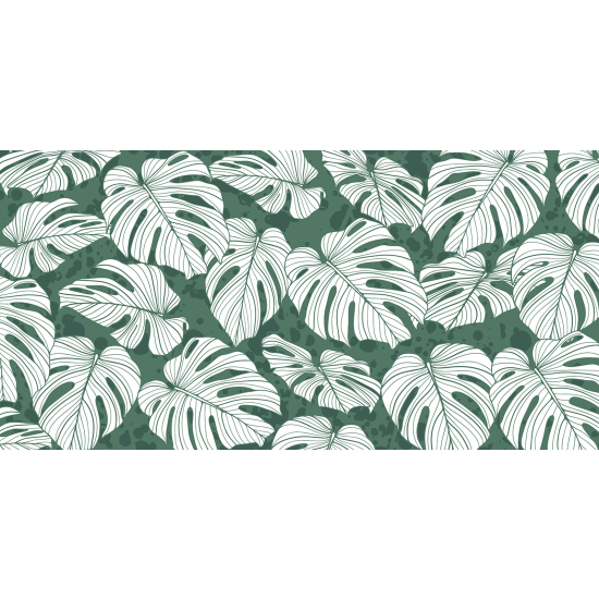 Panoramic Wallpaper - Wall Mural - Tropical leaves