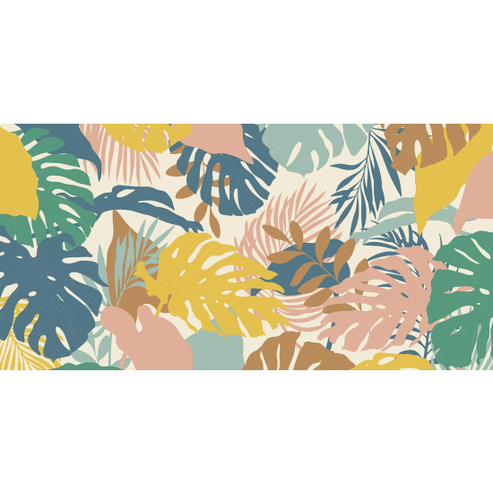 Panoramic Wallpaper - Wall Mural - Tropical leaves