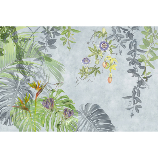 Panoramic Wallpaper - Wall Mural - Tropical Leaves