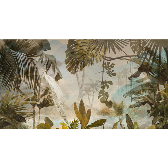 Panoramic Wallpaper - Wall Mural - Tropical Leaves