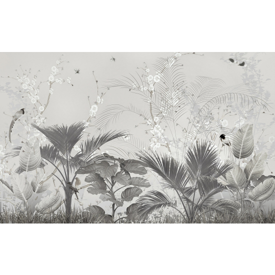 Panoramic Wallpaper - Wall Mural - Tropical Leaves