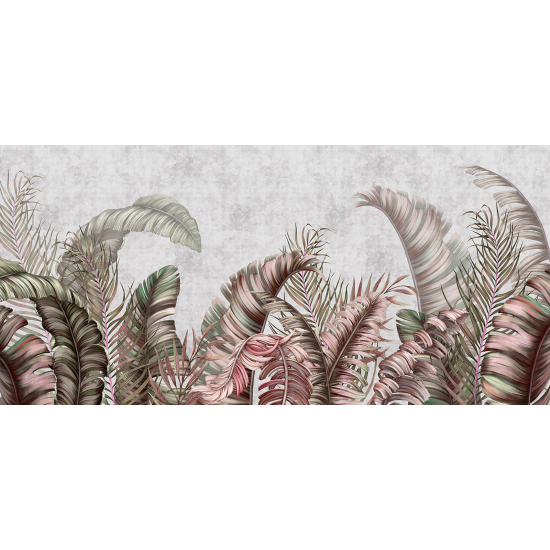 Panoramic Wallpaper - Wall Mural - Tropical Leaves