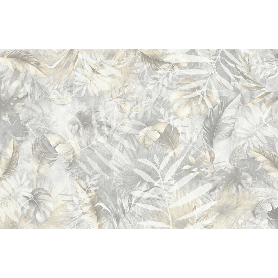 Panoramic Wallpaper - Wall Mural - Tropical Leaves