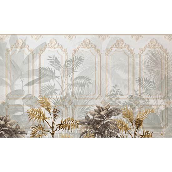 Panoramic Wallpaper - Wall Mural - Tropical Leaves