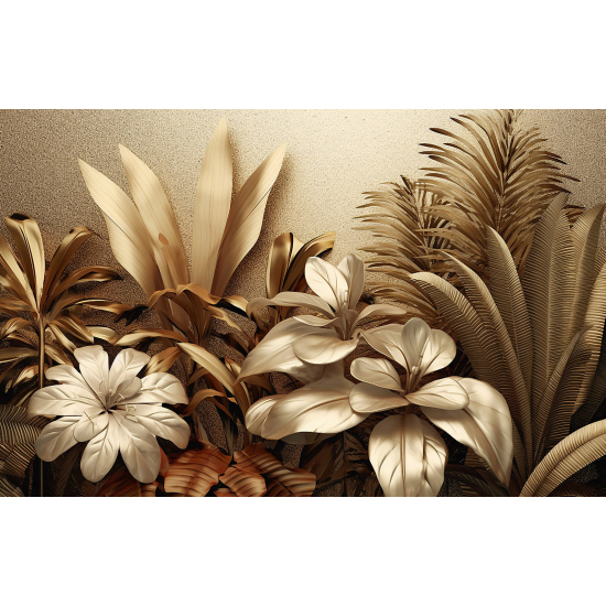 Panoramic Wallpaper - Wall Mural - Tropical Leaves