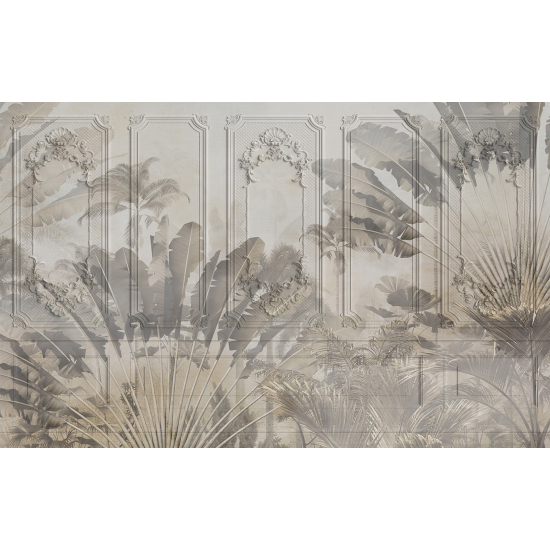 Panoramic Wallpaper - Wall Mural - Tropical Leaves