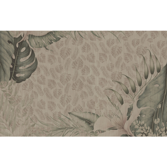 Panoramic Wallpaper - Wall Mural - Tropical Leaves