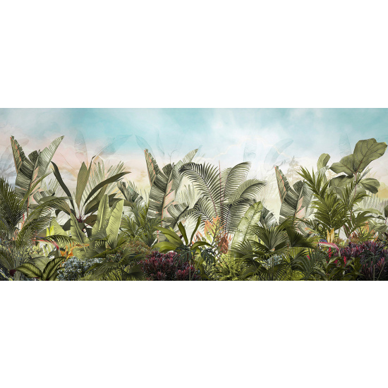 Panoramic Wallpaper - Wall Mural - Tropical Leaves