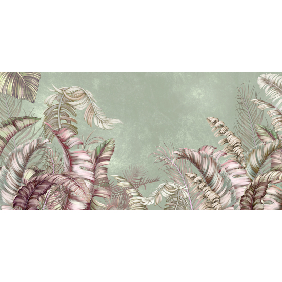 Panoramic Wallpaper - Wall Mural - Tropical Leaves