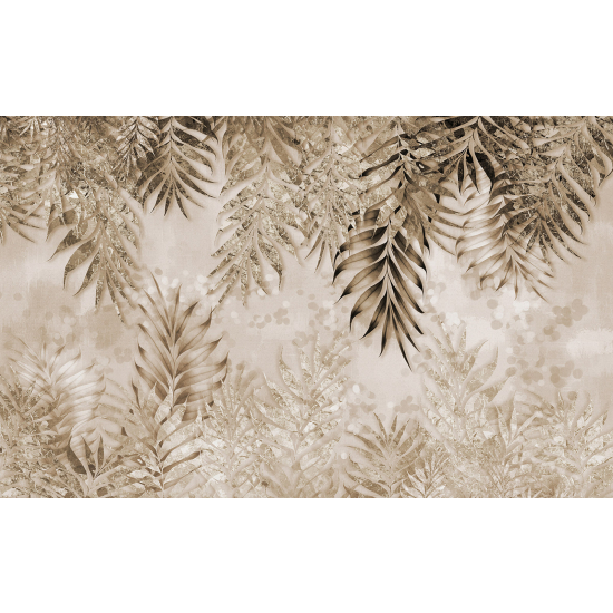 Panoramic Wallpaper - Wall Mural - Tropical Leaves