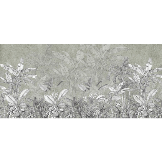 Panoramic Wallpaper - Wall Mural - Tropical Leaves