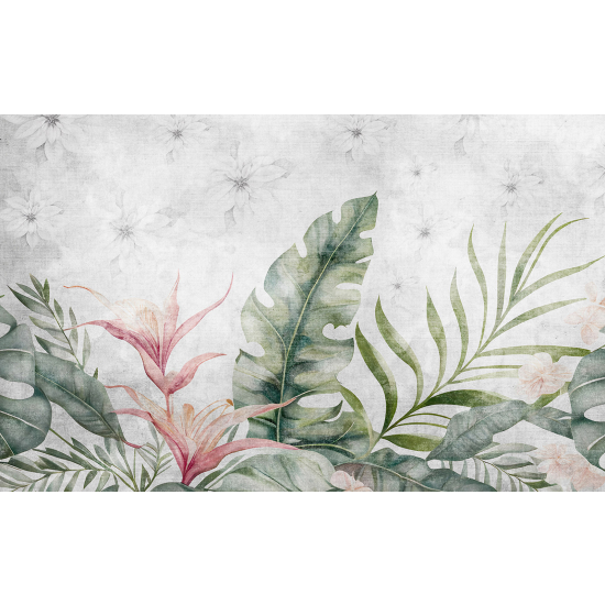 Panoramic Wallpaper - Wall Mural - Tropical Leaves