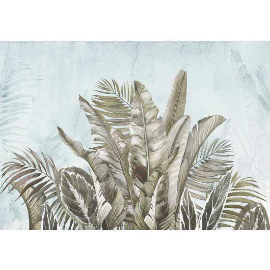 Panoramic Wallpaper - Wall Mural - Tropical Leaves