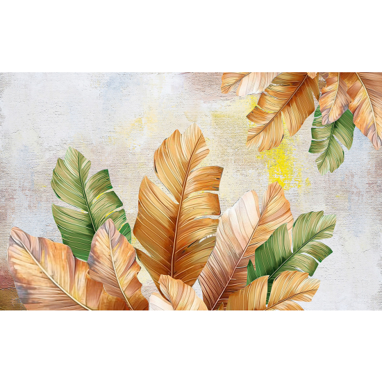 Panoramic Wallpaper - Wall Mural - Tropical Leaves