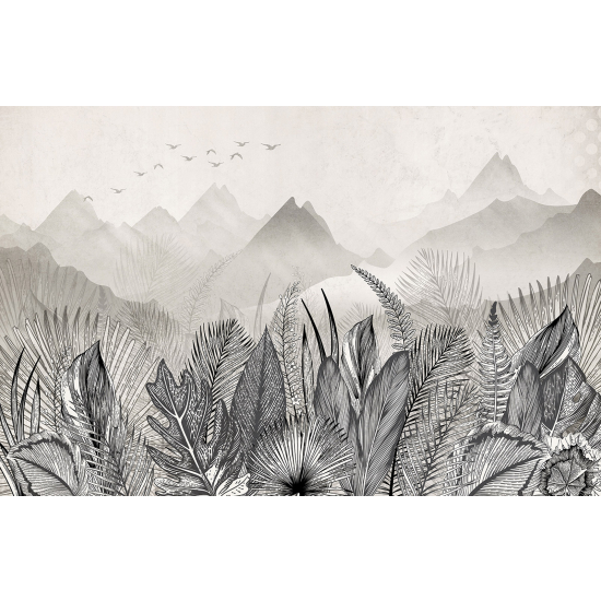 Panoramic Wallpaper - Wall Mural - Tropical Leaves