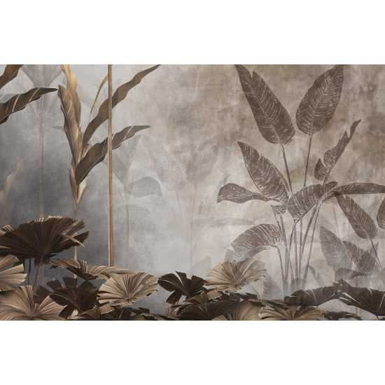 Panoramic Wallpaper - Wall Mural - Tropical leaves