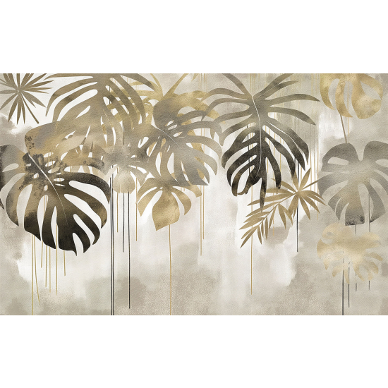 Panoramic Wallpaper - Wall Mural - Tropical leaves