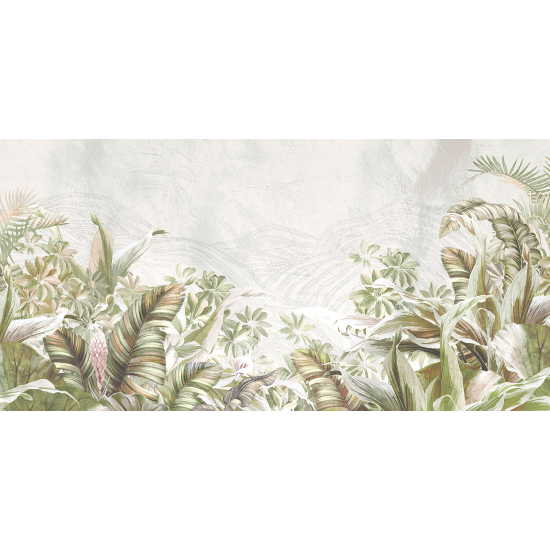 Panoramic Wallpaper - Wall Mural - Tropical leaves