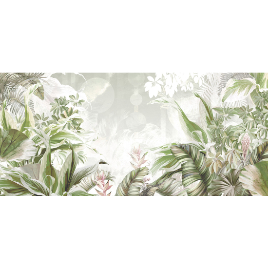 Panoramic Wallpaper - Wall Mural - Tropical leaves