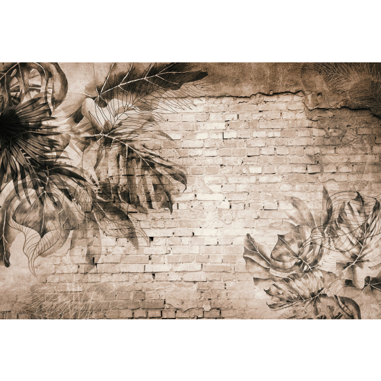 Panoramic Wallpaper - Wall Mural - Tropical Leaves Wall