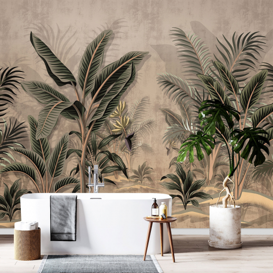 Panoramic Wallpaper - Wall Mural - Tropical Pattern