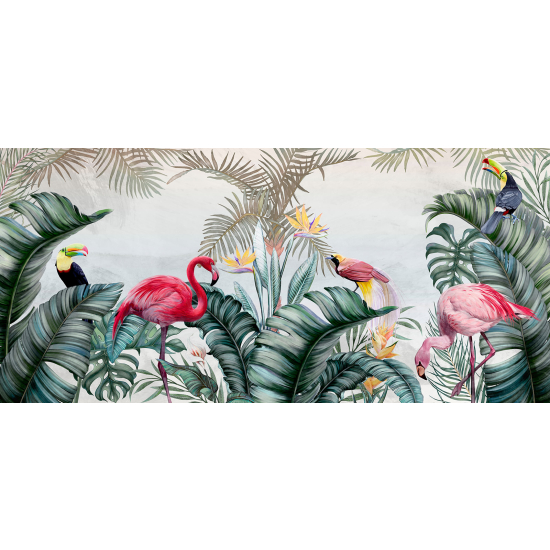 Panoramic Wallpaper - Wall Mural - Tropical Pattern