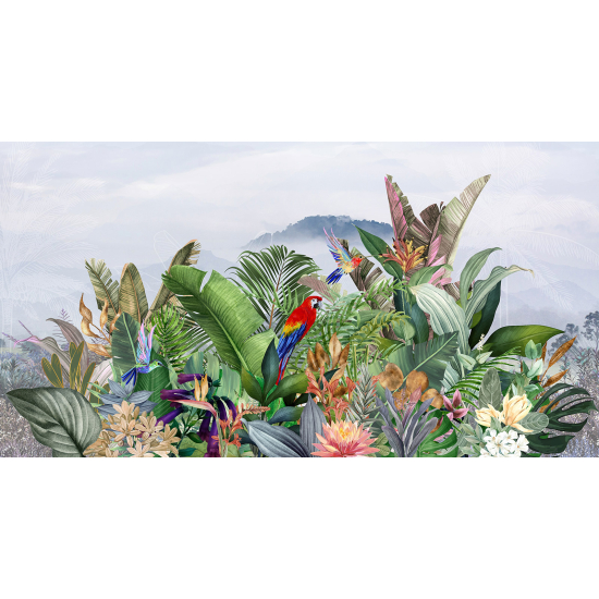 Panoramic Wallpaper - Wall Mural - Tropical Pattern