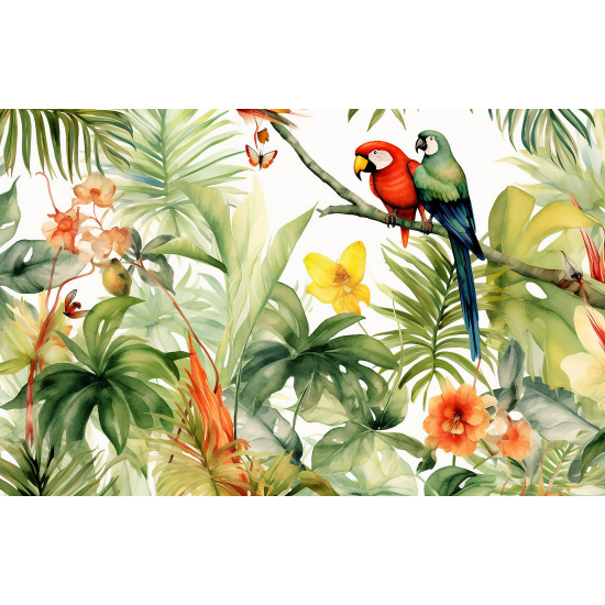 Panoramic Wallpaper - Wall Mural - Tropical Pattern