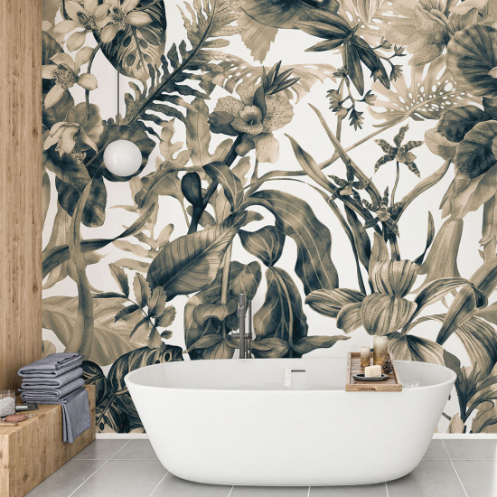 Panoramic Wallpaper - Wall Mural - Tropical plants