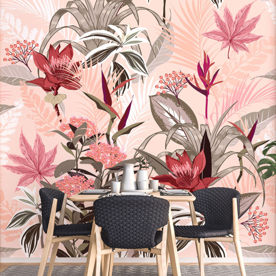 Panoramic Wallpaper - Wall Mural - Tropical Plants