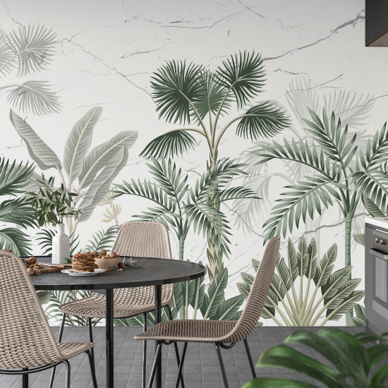 Panoramic Wallpaper - Wall Mural - Tropical plants