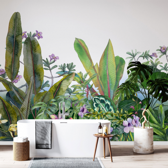 Panoramic Wallpaper - Wall Mural - Tropical plants