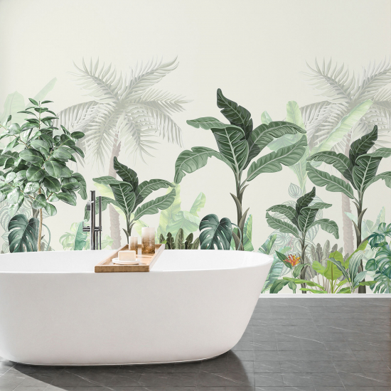 Panoramic Wallpaper - Wall Mural - Tropical plants