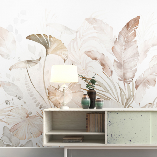 Panoramic Wallpaper - Wall Mural - Tropical plants