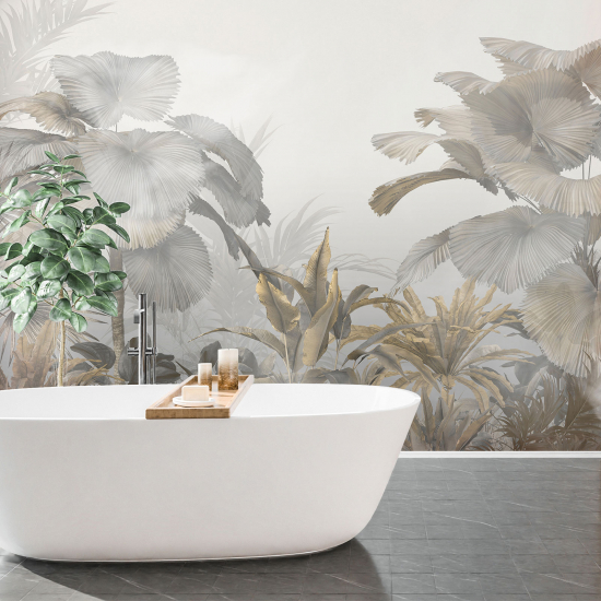 Panoramic Wallpaper - Wall Mural - Tropical plants