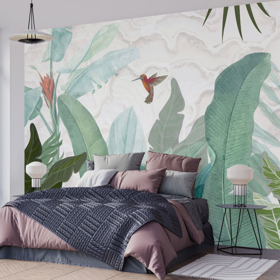 Panoramic Wallpaper - Wall Mural - Tropical plants