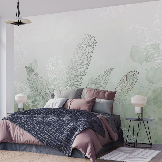 Panoramic Wallpaper - Wall Mural - Tropical plants