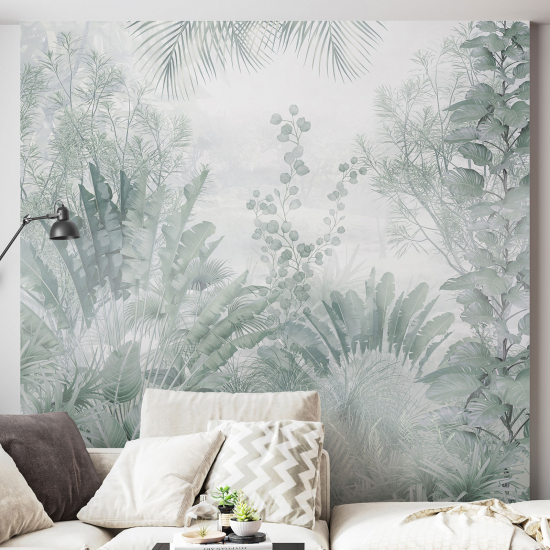 Panoramic Wallpaper - Wall Mural - Tropical plants