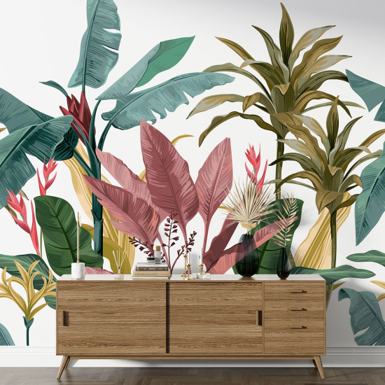 Panoramic Wallpaper - Wall Mural - Tropical plants