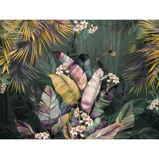 Panoramic Wallpaper - Wall Mural - Tropical plants