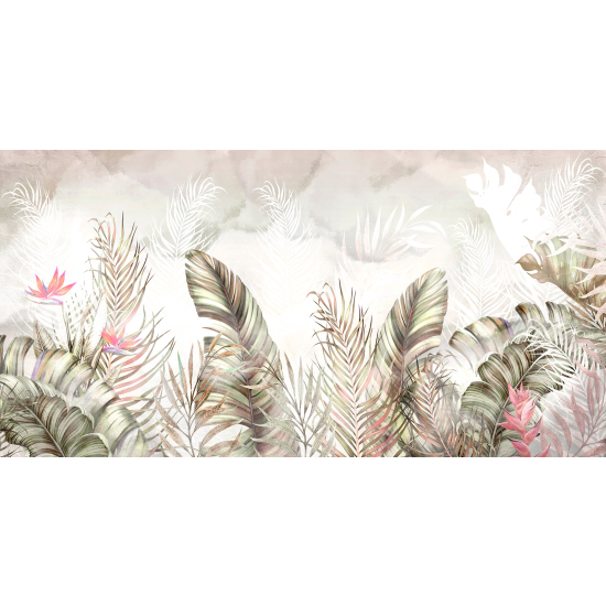 Panoramic Wallpaper - Wall Mural - Tropical Plants