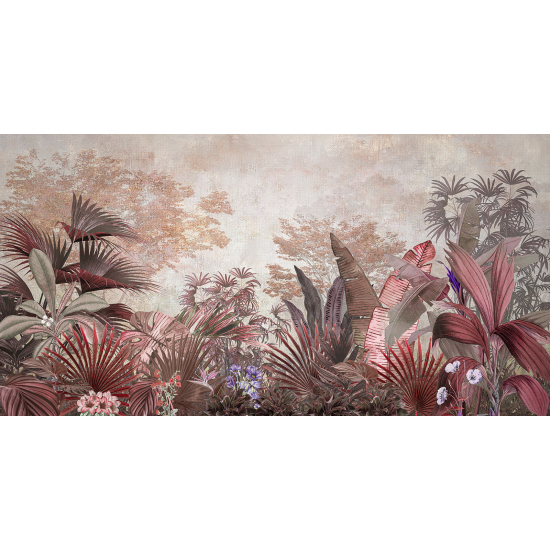 Panoramic Wallpaper - Wall Mural - Tropical plants