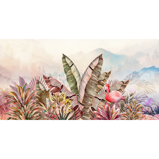 Panoramic Wallpaper - Wall Mural - Tropical plants