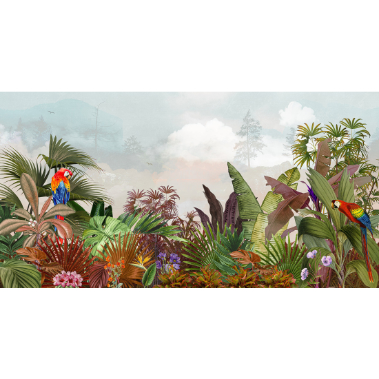 Panoramic Wallpaper - Wall Mural - Tropical plants