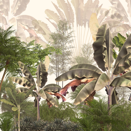 Panoramic Wallpaper - Wall Mural - Tropical Plants