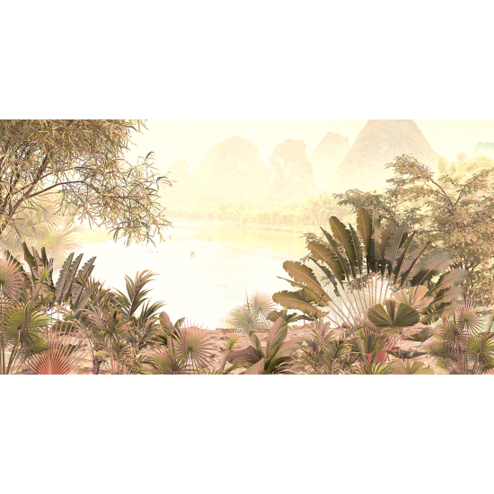 Panoramic Wallpaper - Wall Mural - Tropical Plants