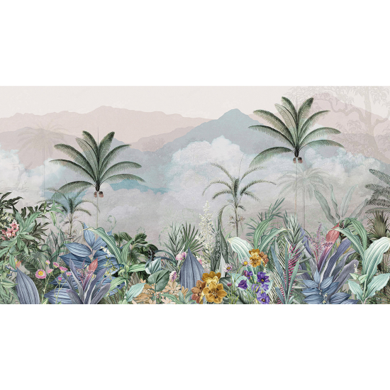 Panoramic Wallpaper - Wall Mural - Tropical Plants