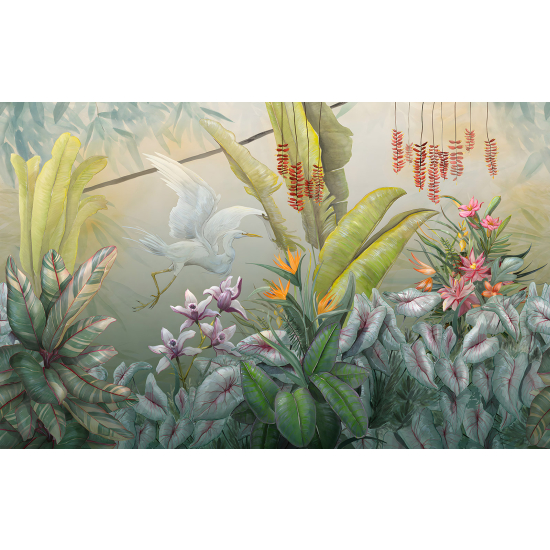 Panoramic Wallpaper - Wall Mural - Tropical Plants