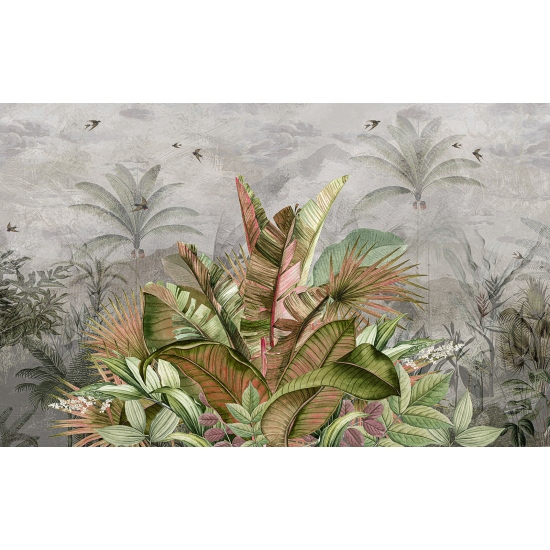 Panoramic Wallpaper - Wall Mural - Tropical Plants