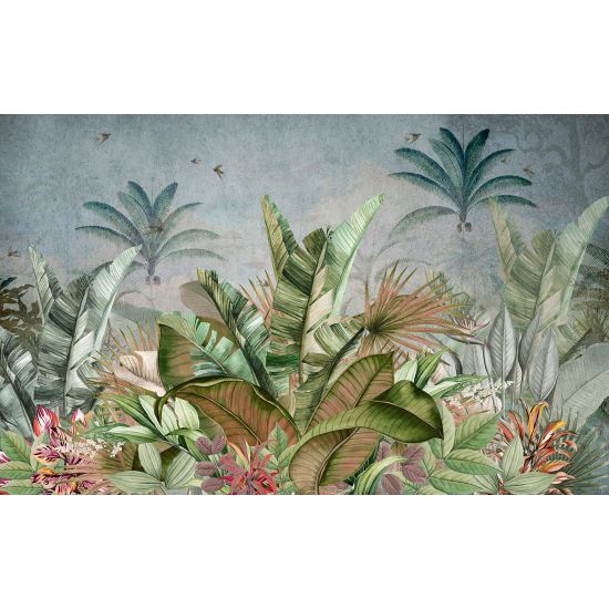 Panoramic Wallpaper - Wall Mural - Tropical Plants